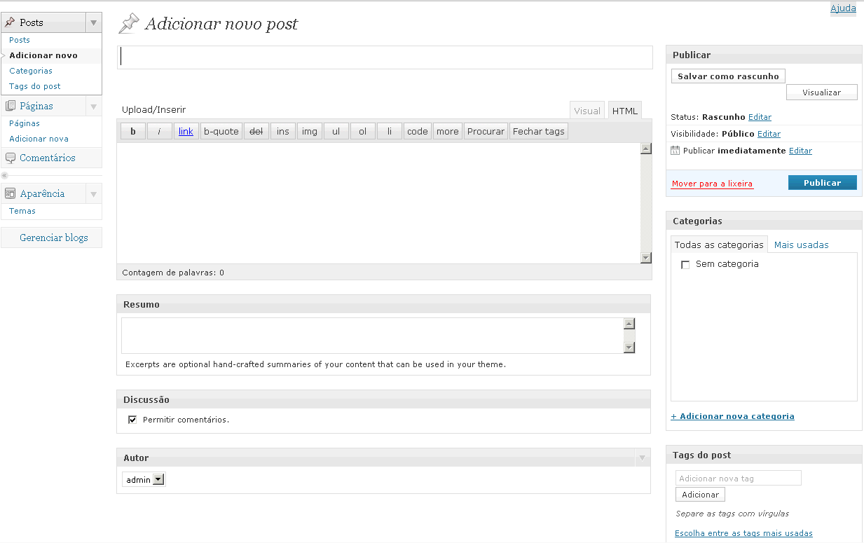 Adicionar Publicação