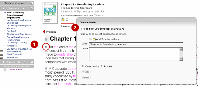 Create note locations