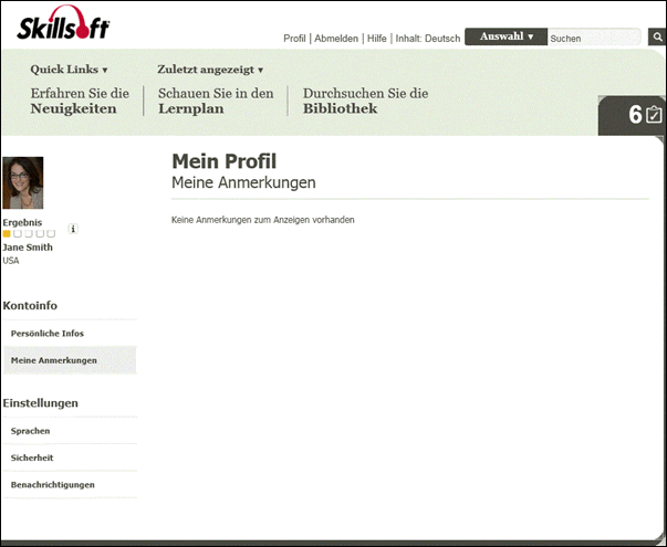 „Meine Anmerkungen“ in Skillport 8