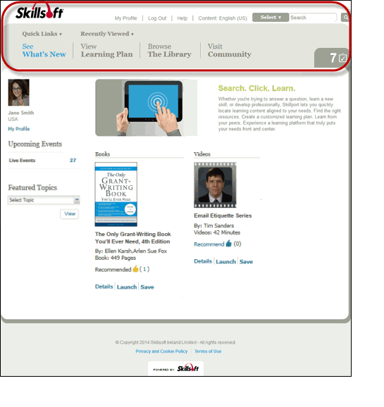 Skillport header