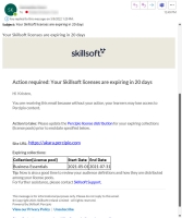 Skillsoft reminder email