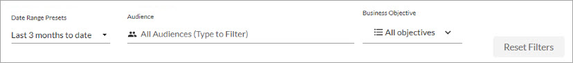 Program Value dashboard filters field.