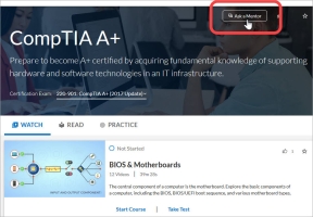Ask a mentor feature on channel page