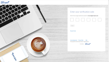 Enter verification code page