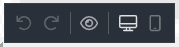 Toolbar. The preview icon is a white outline of an eye.