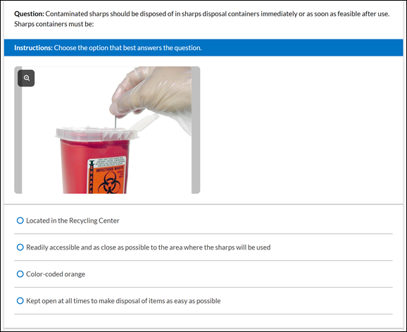 Example of a question with an image