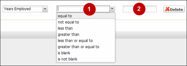 User Profile Filters Integer