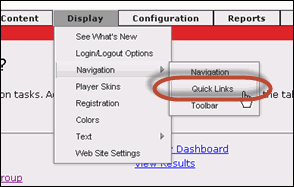 Quick Links in Skillport Administrator 8