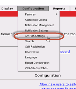 My Plan Settings