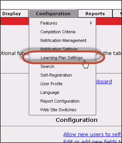 Learning Plan Settings