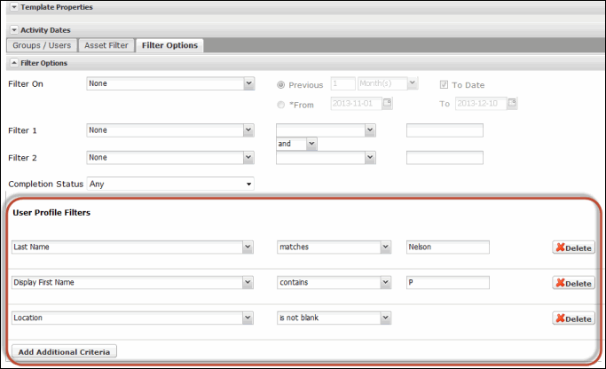 8_0 User Profile Filters