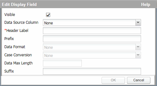 Export Reports Edit Display Fields