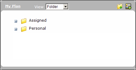 My Plan showing a Development Plan folder