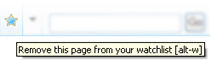 Watchlist icon with Remove tooltip