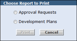 Report Selection dialog box