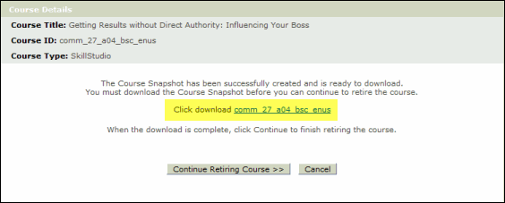 Course Details - Hyperlink