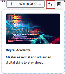 A block with the menu bar across the top and the edit button highlighted.