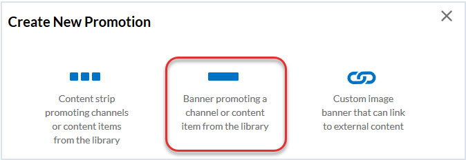 Create new banner promotion