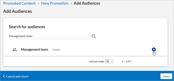 Add Audiences