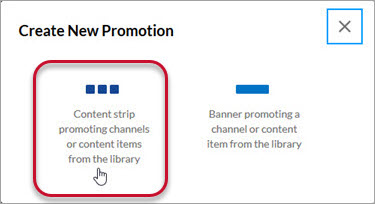 create content promotion strip