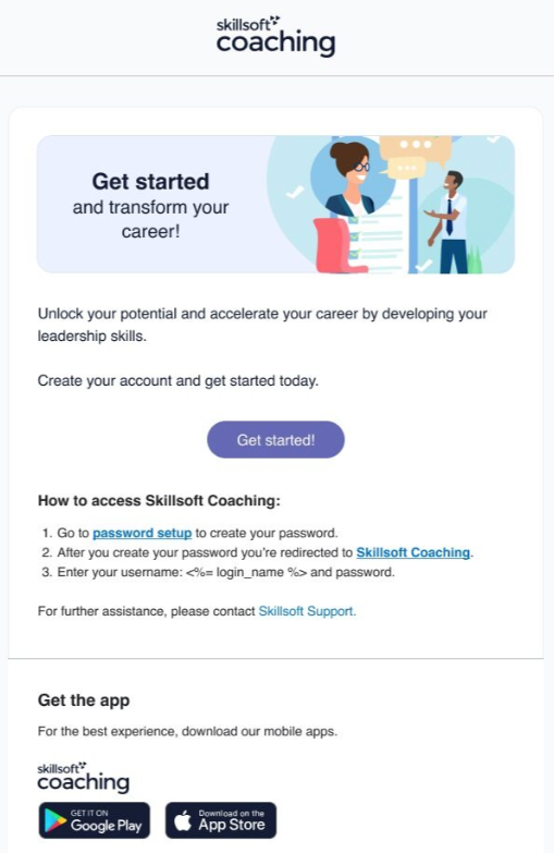 Sample email with headline to get started and transform your career