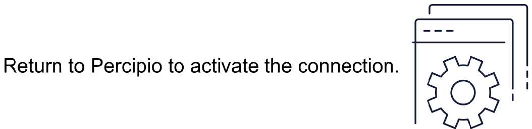 Return to Percipio to activate the connection