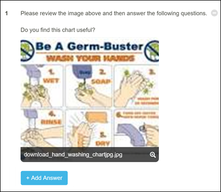 Question with add answer button below it