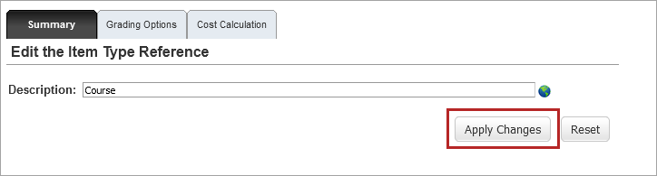 Apply changes button