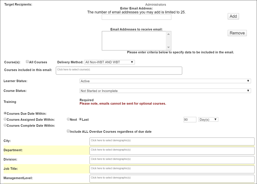 distribution list page