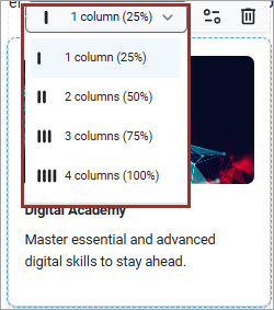 A block with the menu bar across the top and the column width drop down highlighted.
