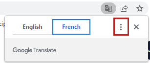 Changing the language in a chrome browser