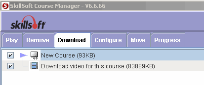 image of the downloading video with course option