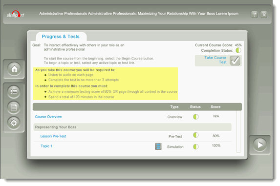 Compliance Course example