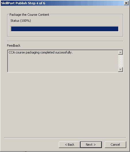 step four of the direct publish to SkillPort