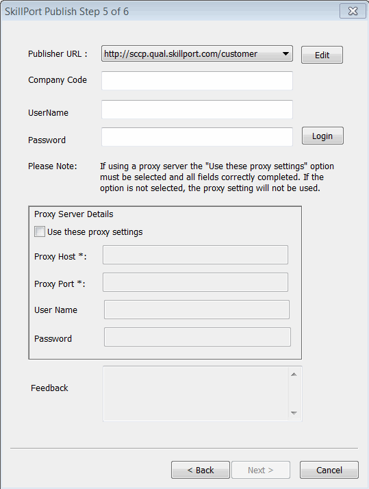 step five of the direct publish to SkillPort