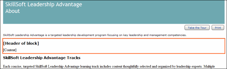 About Page - One column page