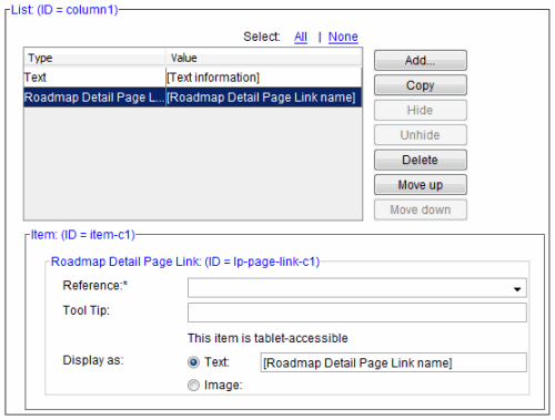 Design pane list element - Adding a detail page to a new block