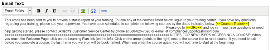 email text field