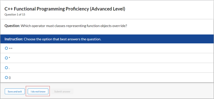 I do not  know option