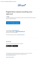 Registration request awaiting your approval email