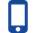 mobile icon: blue outline of smart phone