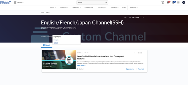 Change channel languages