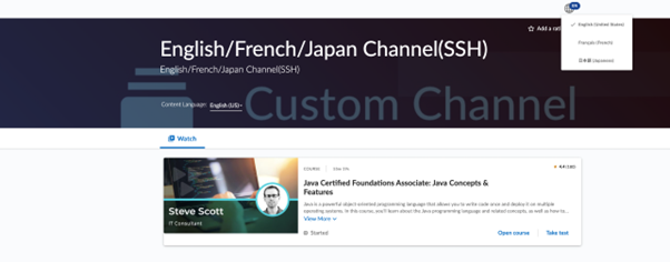 Site language setting