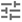 Filter button, grey lines 
