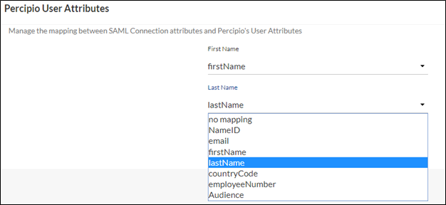 Last name dropdown
