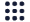 A sqare composed of three dots across and three dots down for a total of 9 dots all equally spaced.
