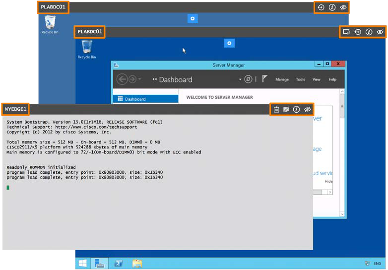 Screenshot of device panes.