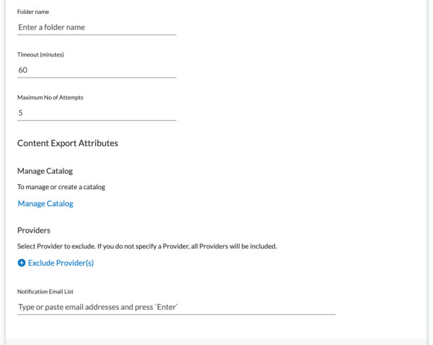 Content selection and sync page