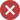 delete icon, white x in a red ciricle