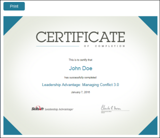 Certificate of Completion
